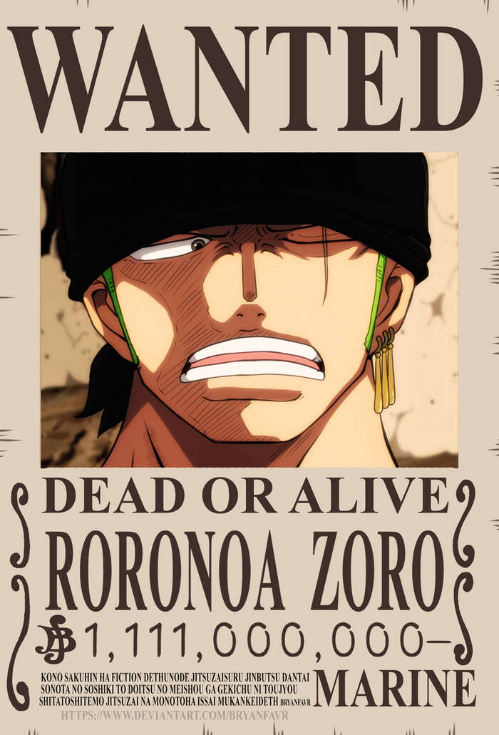 ảnh zoro truy nã