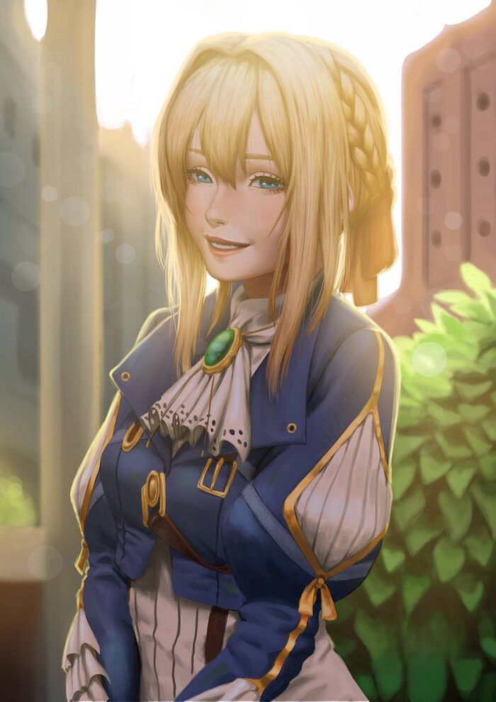 Violet Evergarden cười