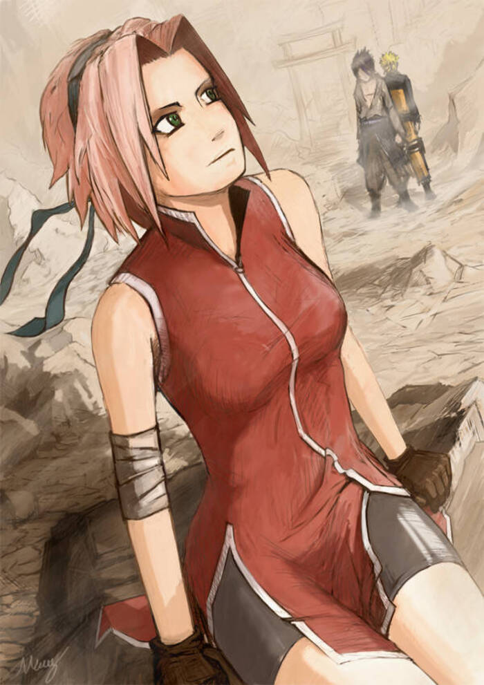 ảnh vẽ sakura haruno