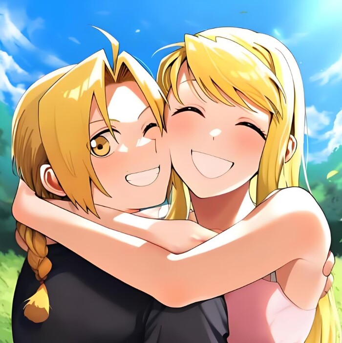 hình ảnh Winry Rockbell cười