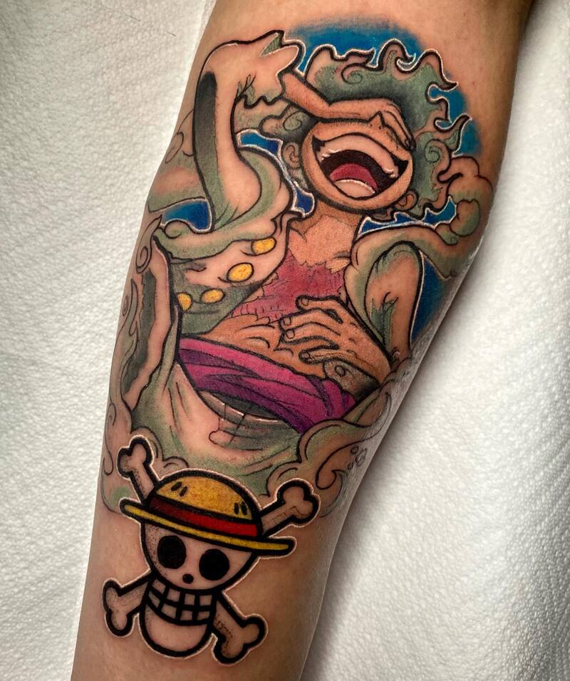 hình xăm anime luffy