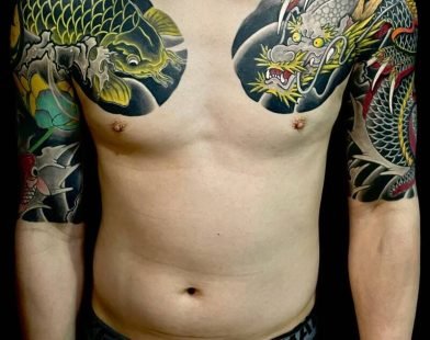 Tuyển tập những hình xăm cá chép hóa rồng siêu đẹp