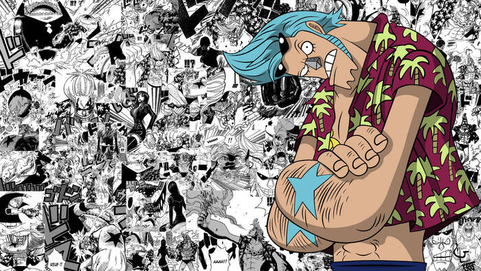 one piece franky attacks