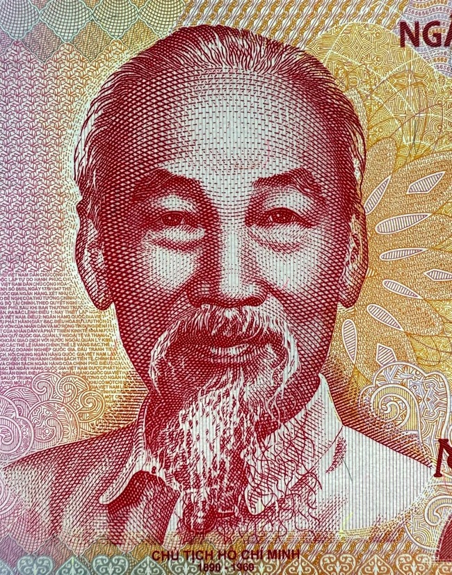 bức ảnh tờ tiền có ảnh chủ tịch hồ chí minh