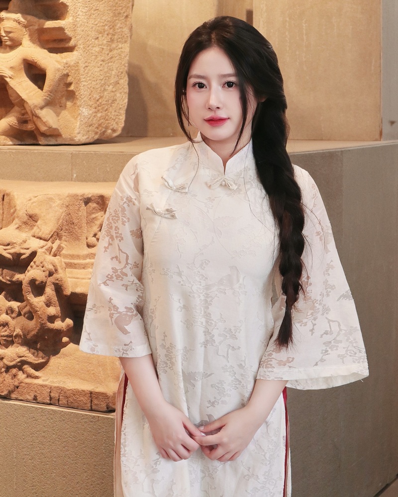 Ảnh hotgirl trà giang mặc đơn giản xinh gái