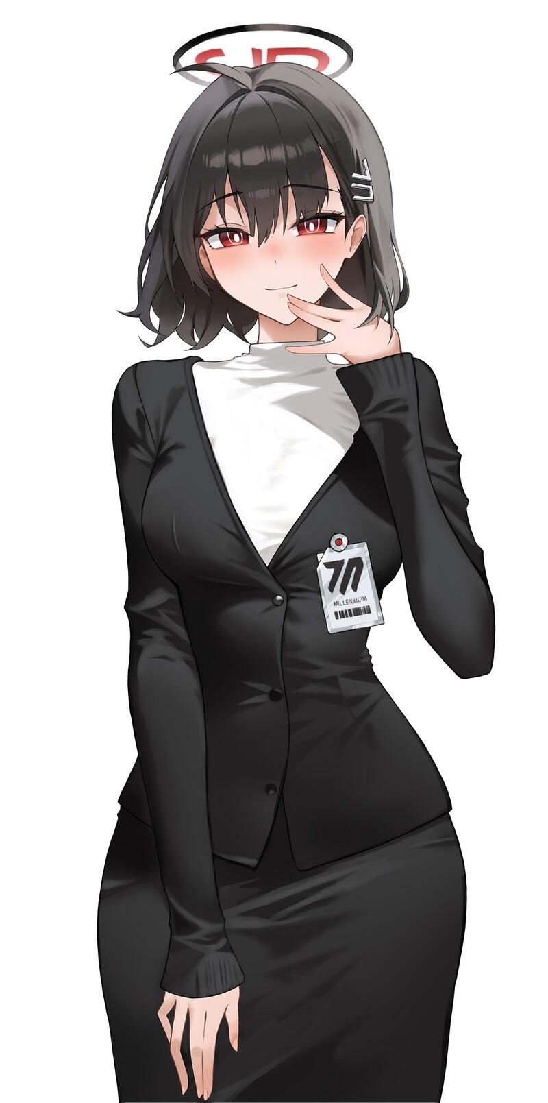 ảnh anime nữ quyến rũ mặc vest
