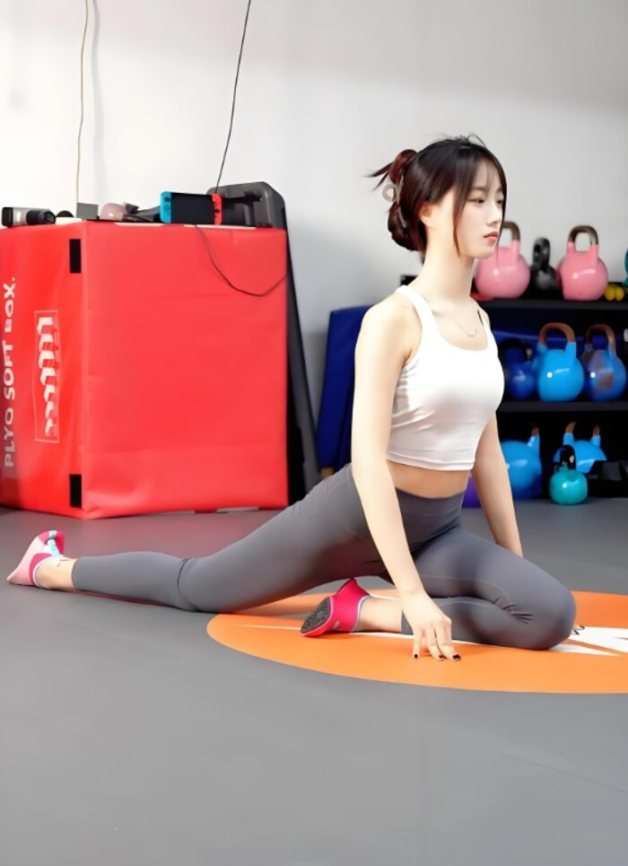 ảnh cô gái tập yoga