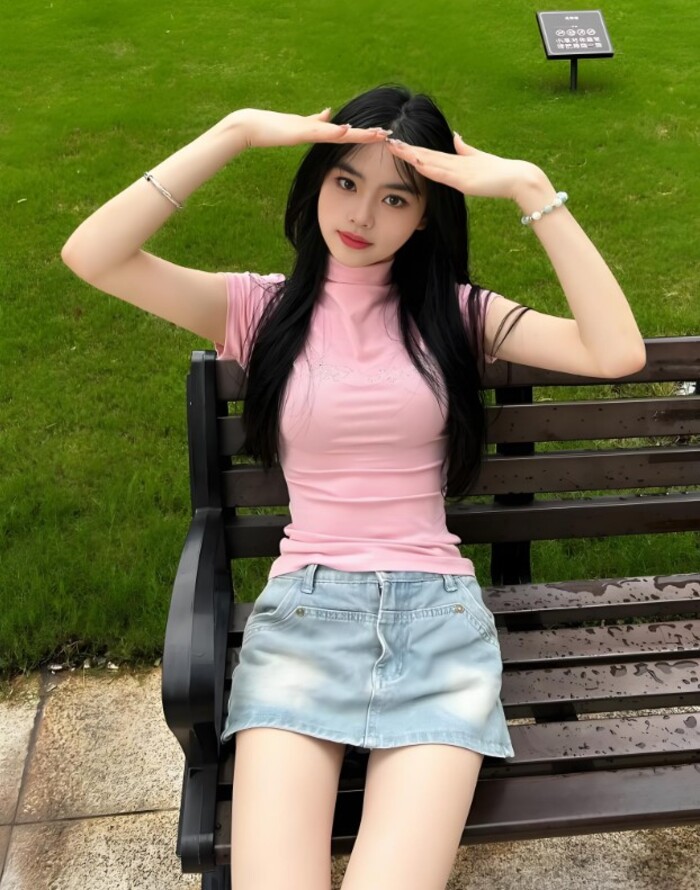 Gái K10 quyến rũ trong ánh nhìn lạnh lùng.