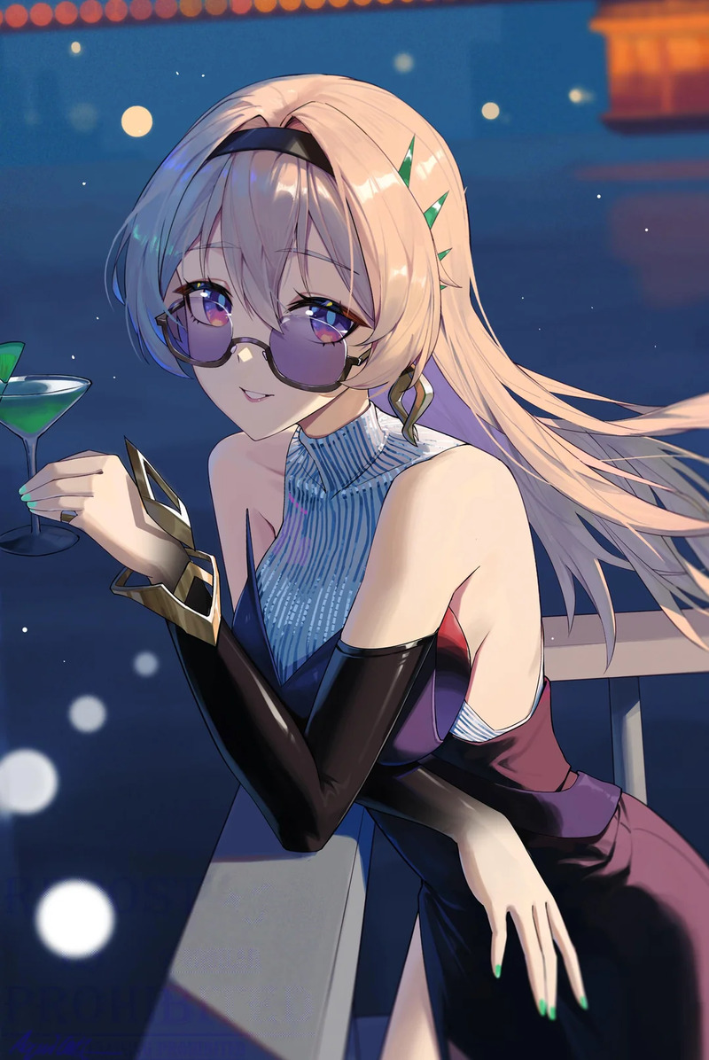 anime nữ quyến rũ đeo kính