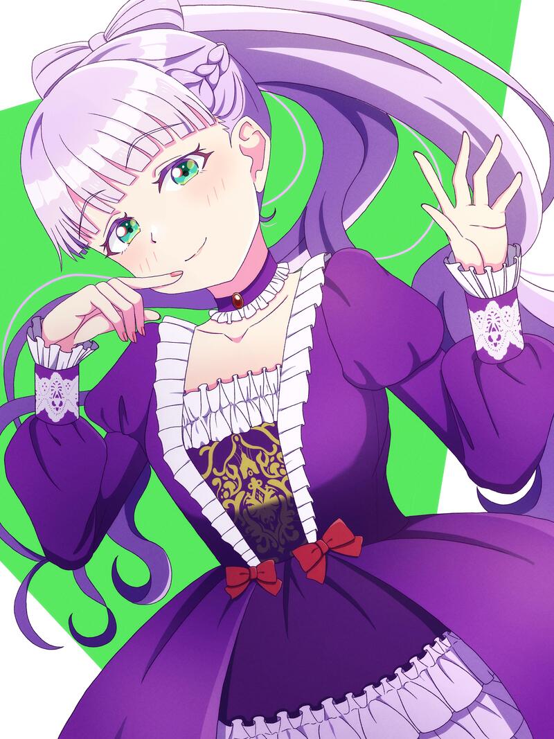 anime nữ quyến rũ màu tím