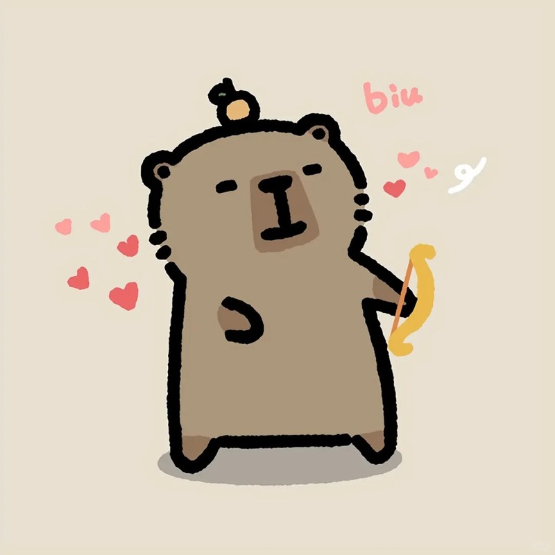 capybara chibi bắn cung
