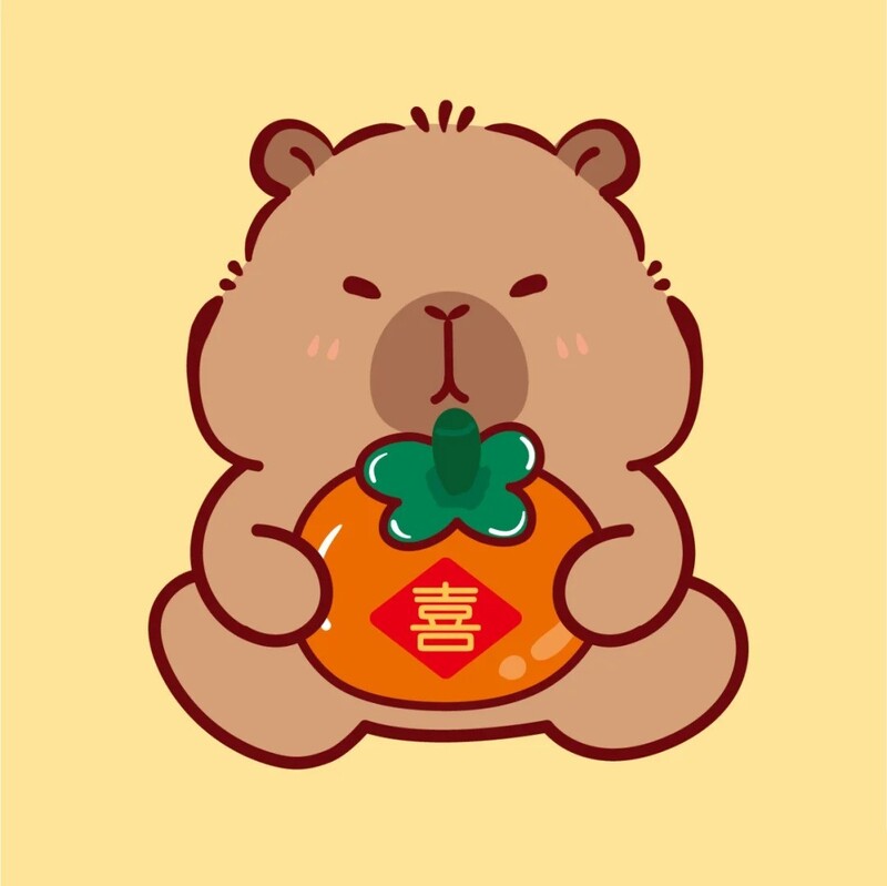 capybara chibi chúc tết
