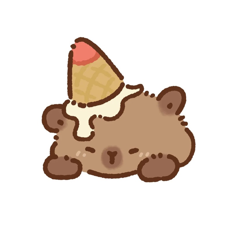 capybara chibi đơn giản