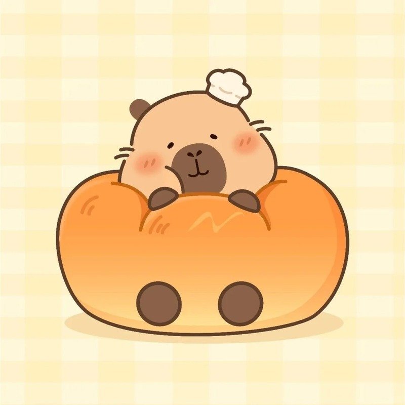 capybara chibi hoạt hình