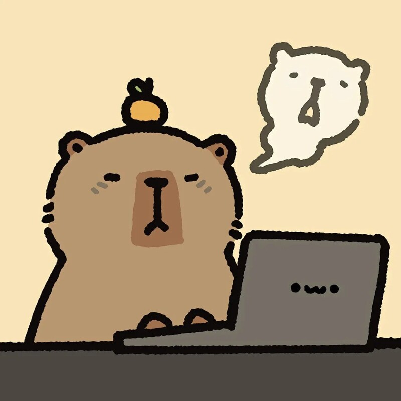 capybara chibi ngồi học