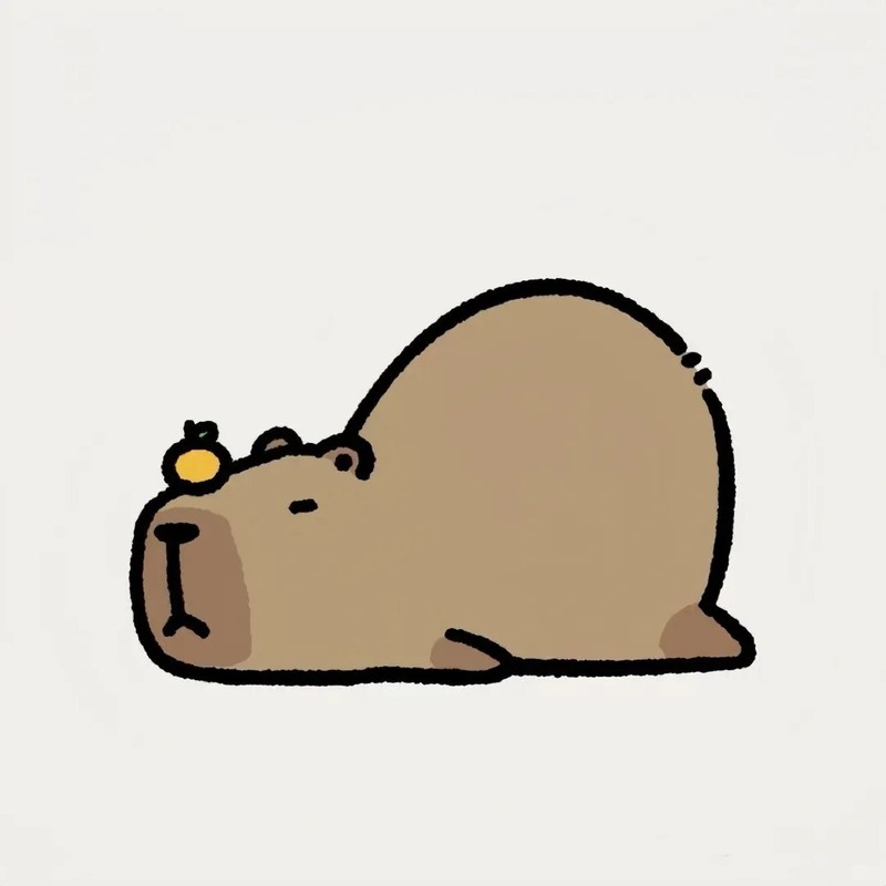 capybara chibi ngủ