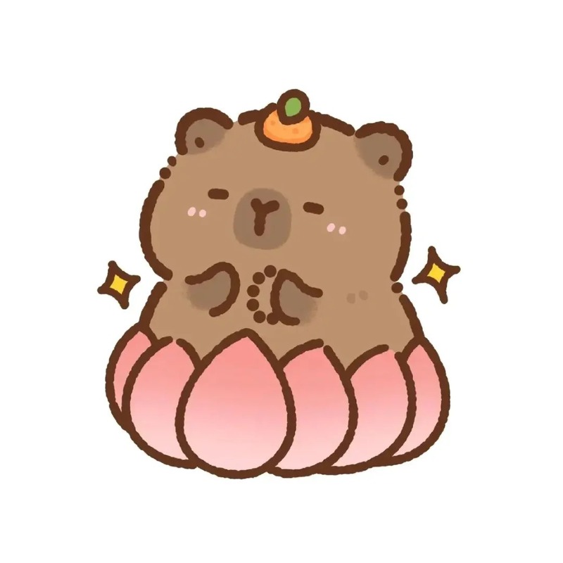 capybara chibi niệm phật