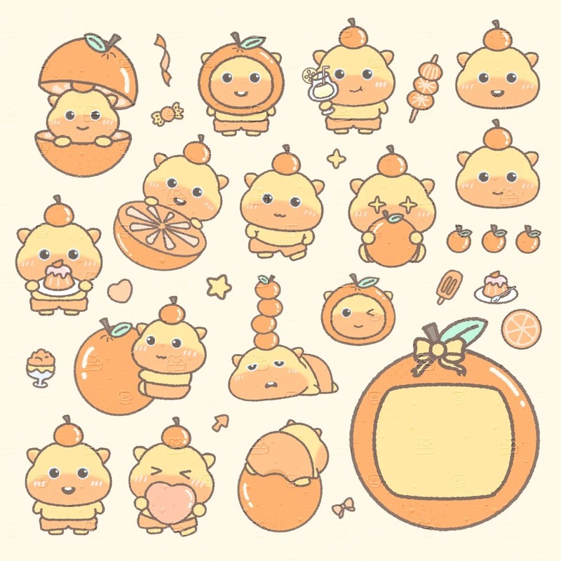 capybara chibi sticker cho bé