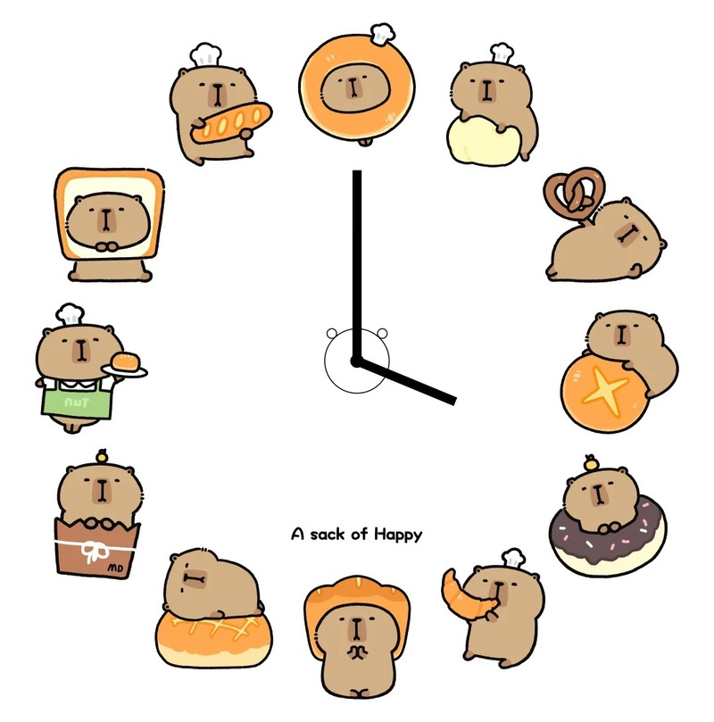 capybara chibi sticker dễ vẽ