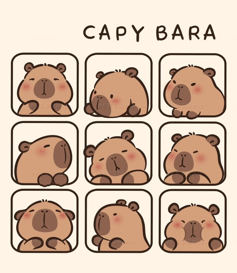 capybara chibi sticker đẹp