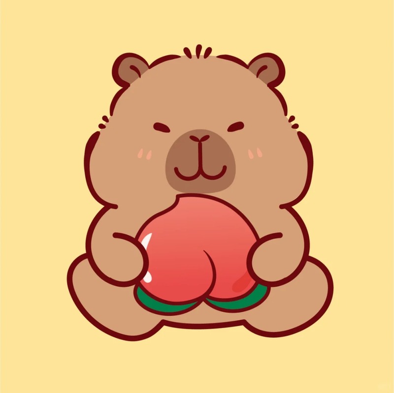 capybara chibi tết