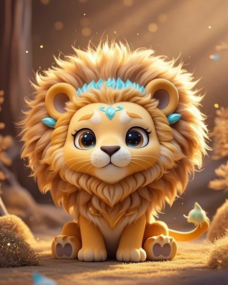 chibi cute anime sư tử