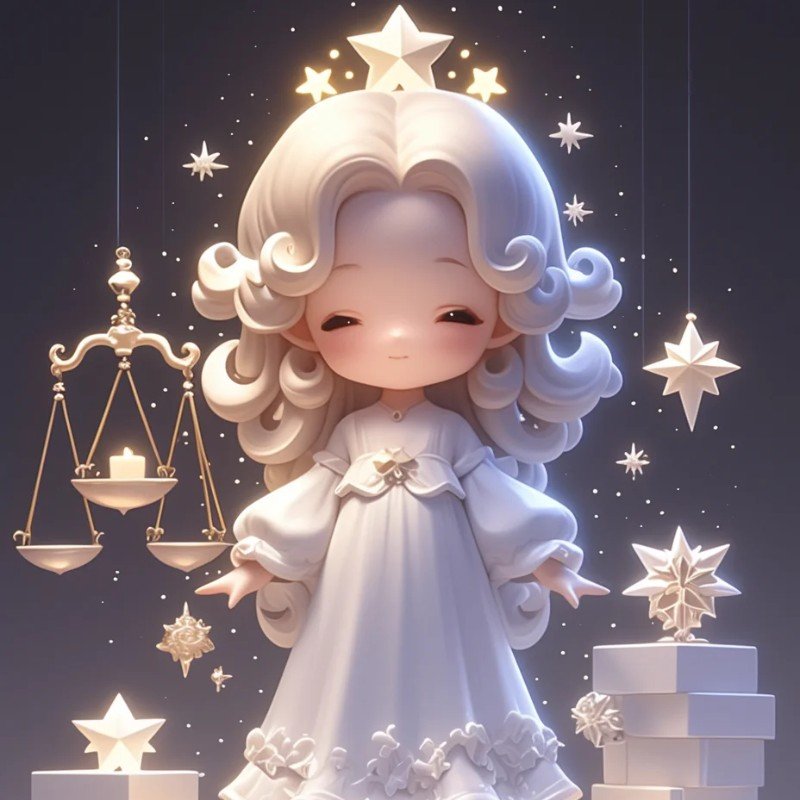 cung thiên bình chibi 3d dễ thương