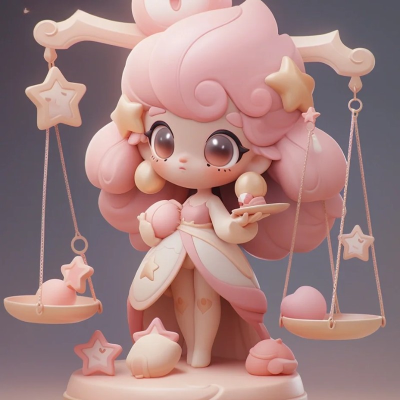 cung thiên bình chibi 3d siêu đẹp