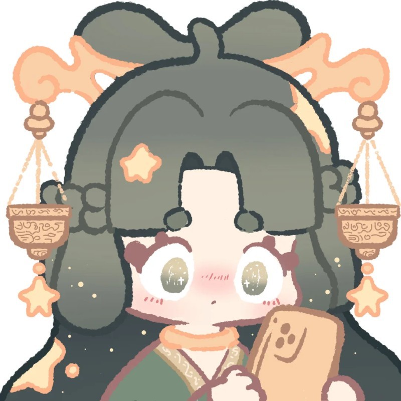 cung thiên bình chibi cầm diện thoại
