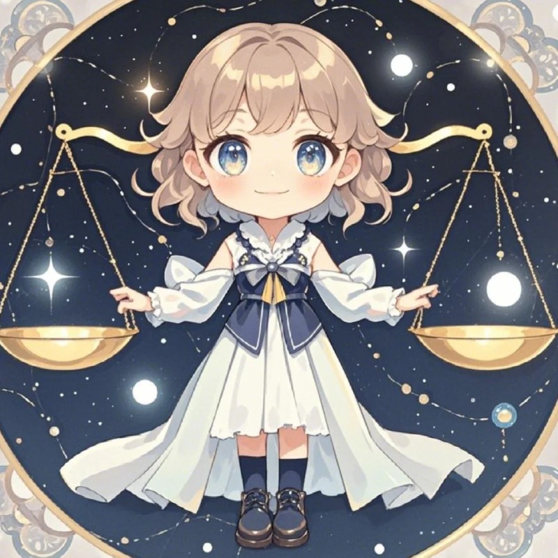 cung thiên bình chibi siêu đẹp