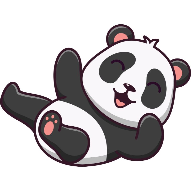 gấu trúc chibi cute làm nũng