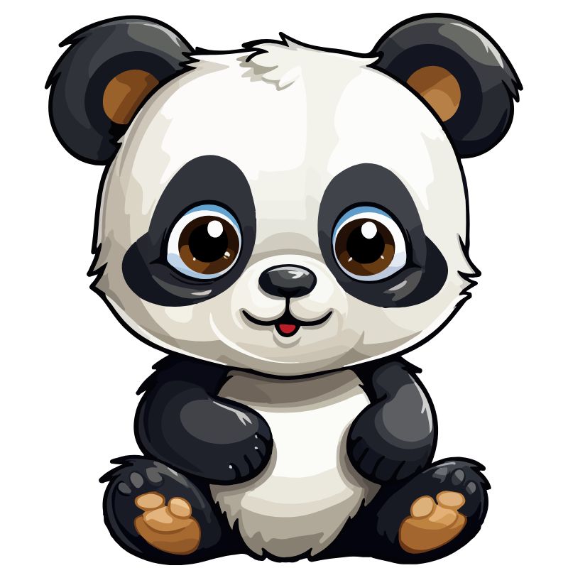 hình ảnh gấu trúc chibi cute 3d
