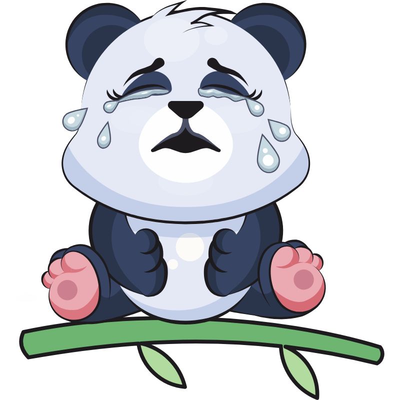 hình gấu trúc chibi cute khóc