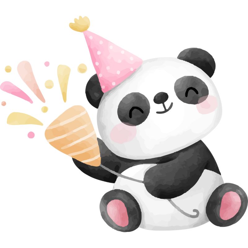 hình gấu trúc chibi cute sinh nhật