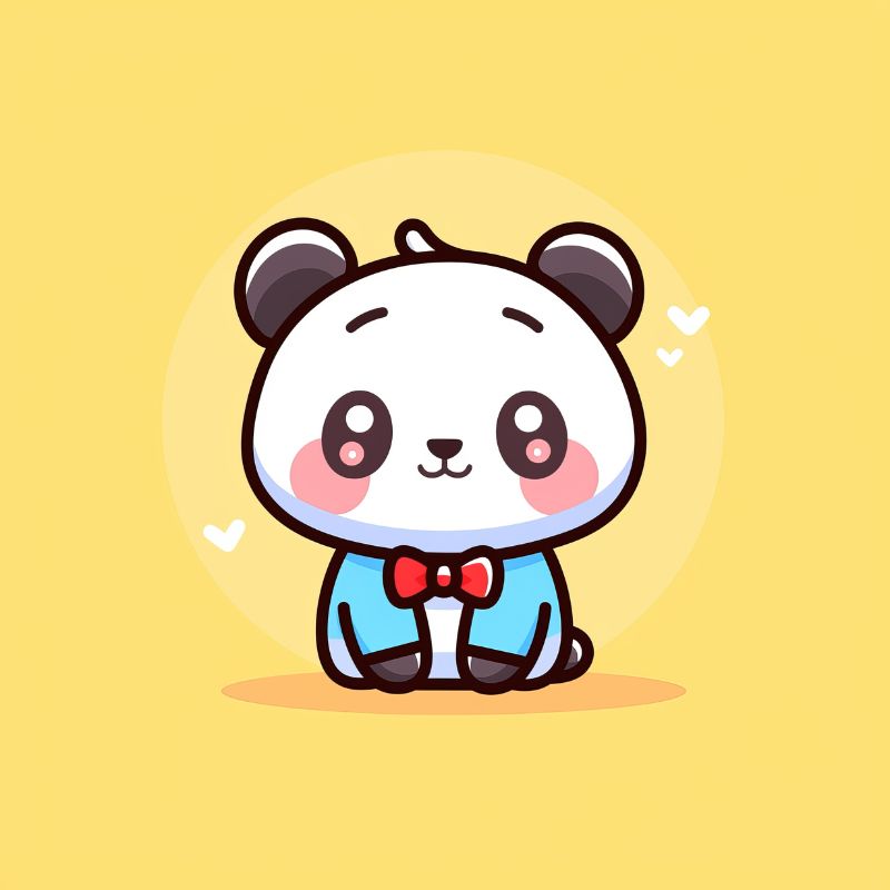 hình gấu trúc chibi cute