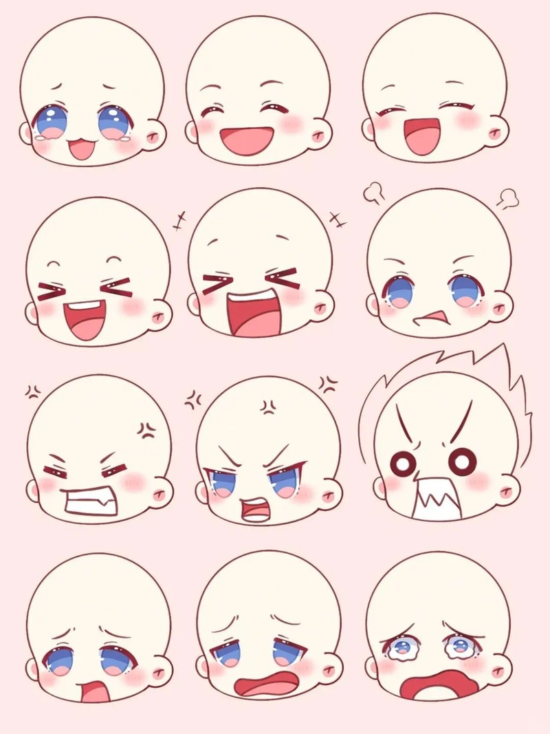 mặt chibi đa dạng biểu cảm