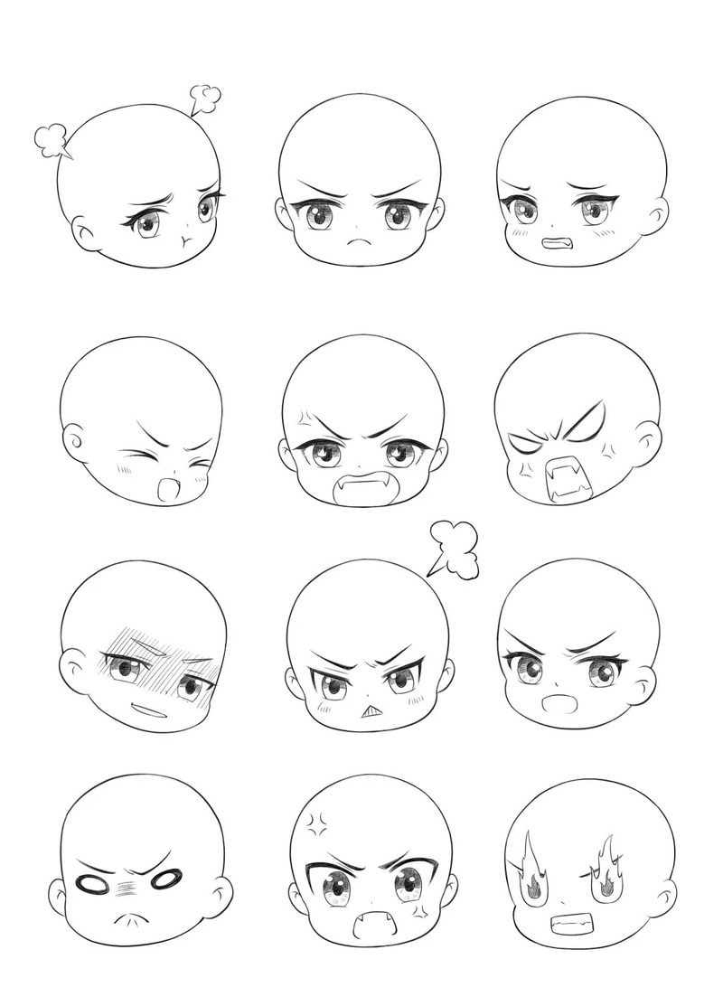 mặt chibi đơn trắng