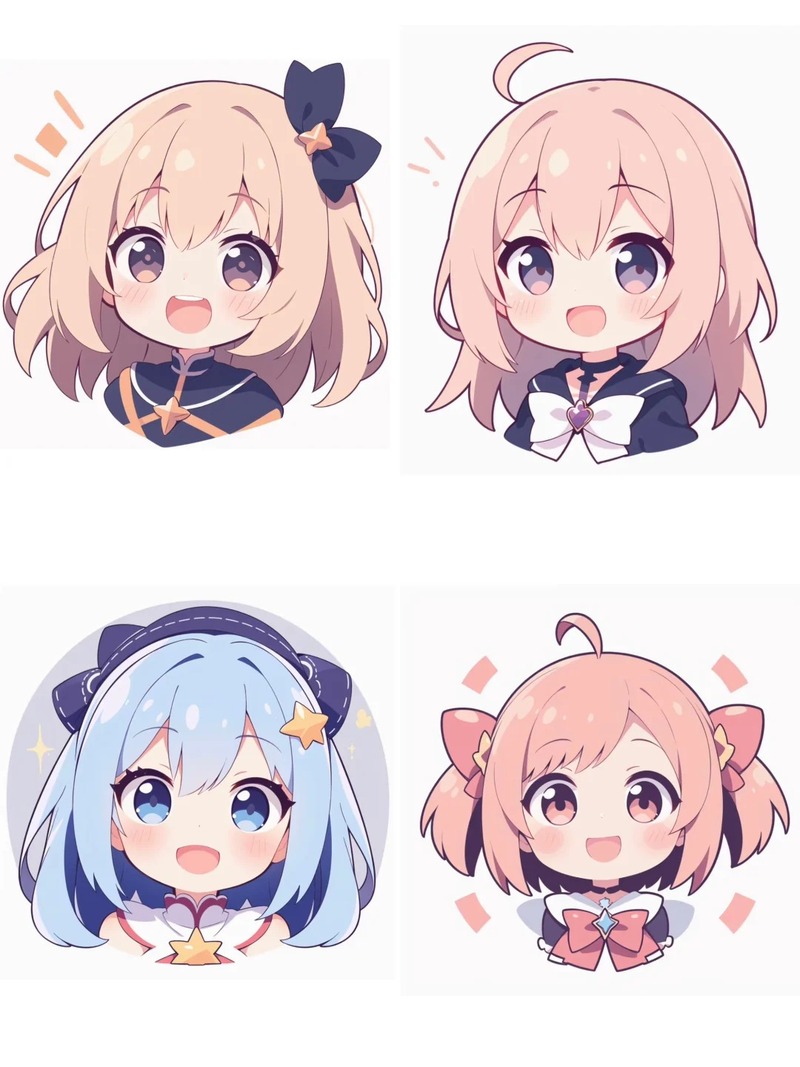mặt chibi gái