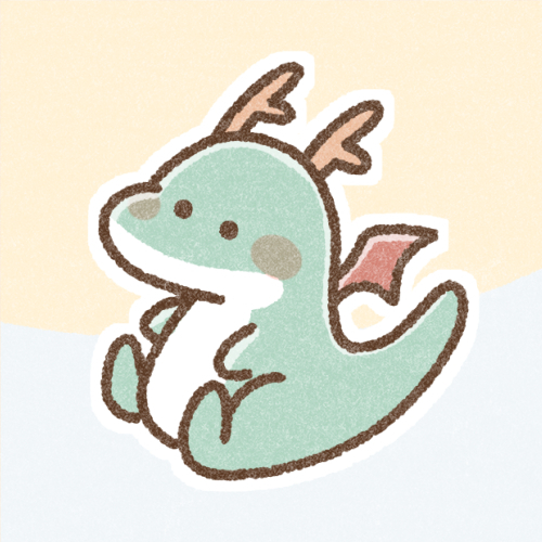 Ảnh chibi khủng long 2 sừng cute