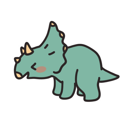 Ảnh chibi khủng long 3 sừng cute