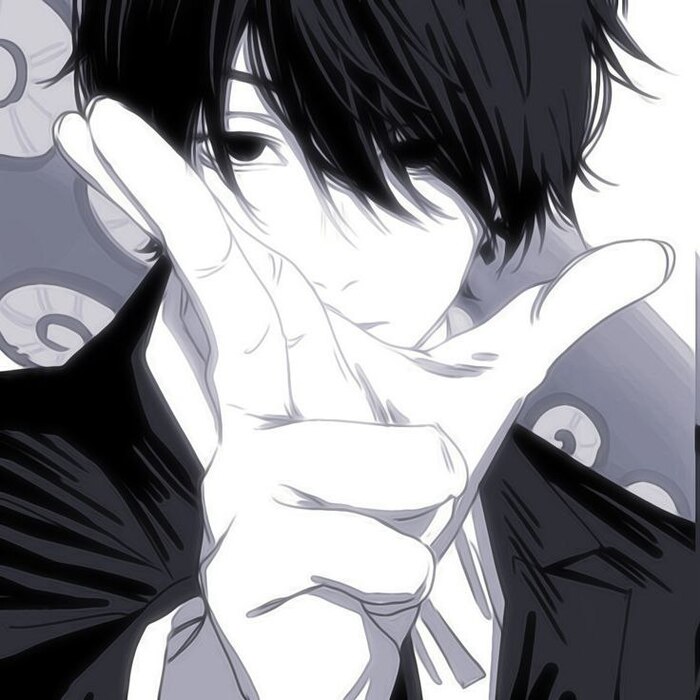 ảnh anime nam ngầu đen trắng dễ vẽ