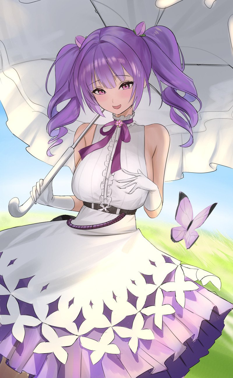 ảnh anime nữ cầm ô