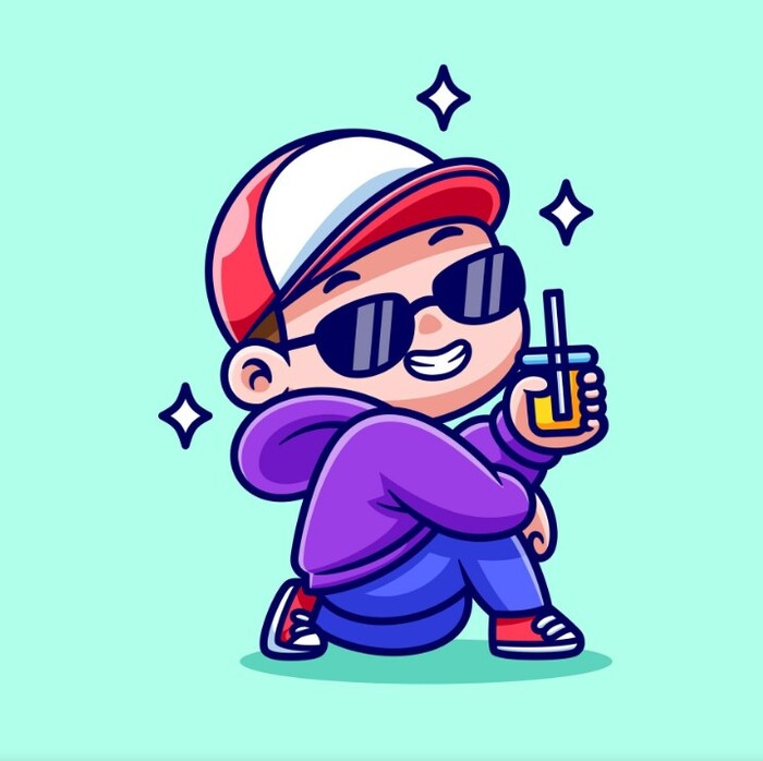 ảnh chibi nam đeo kính ngầu