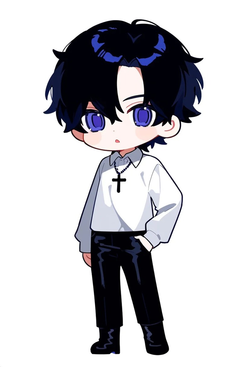 ảnh chibi nam mắt xanh