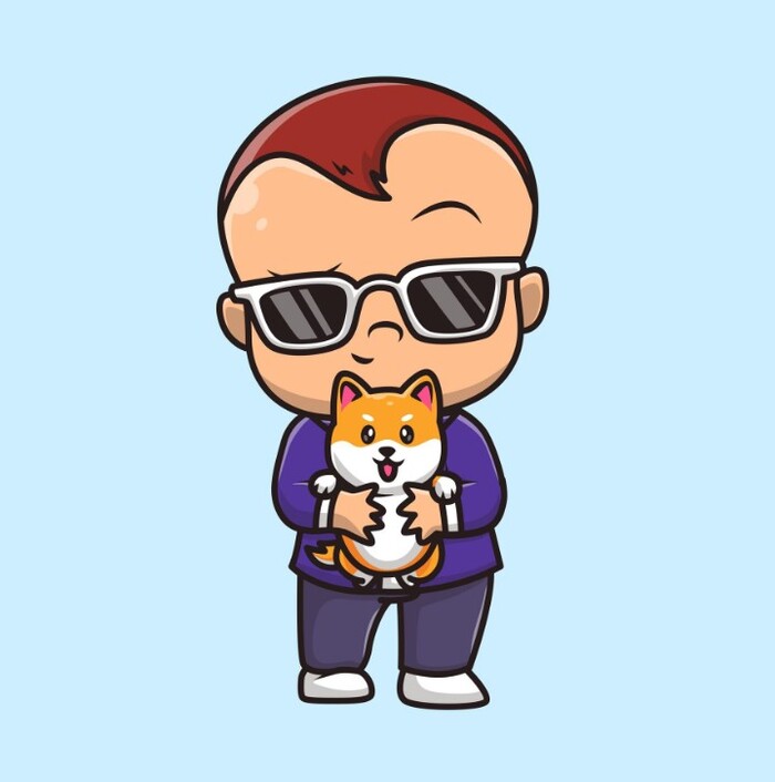 ảnh chibi nam ngầu đeo kính