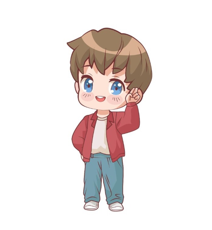 chibi nam ngầu cute