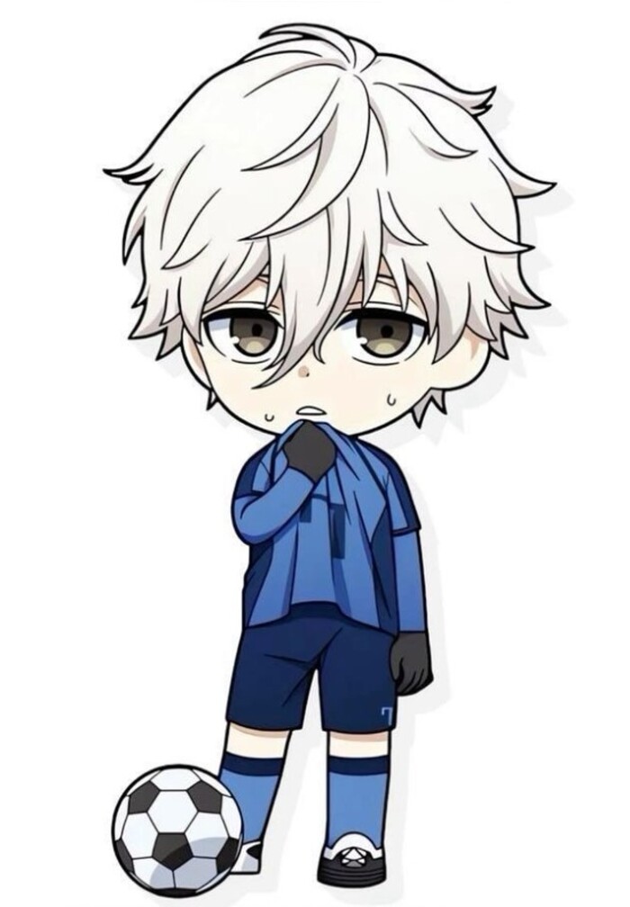 chibi nam ngầu đá bóng
