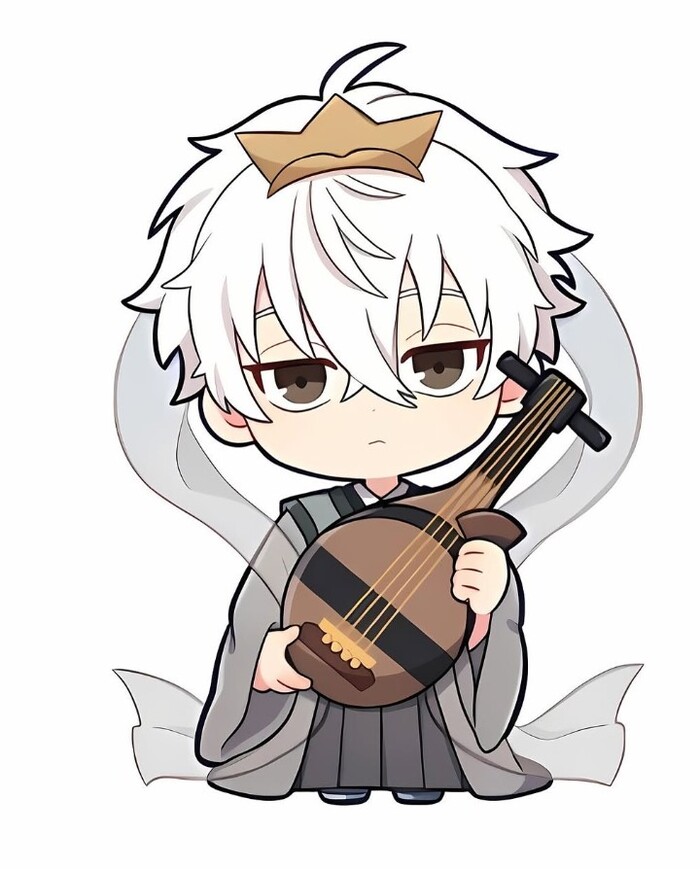 chibi nam ngầu đánh đàn