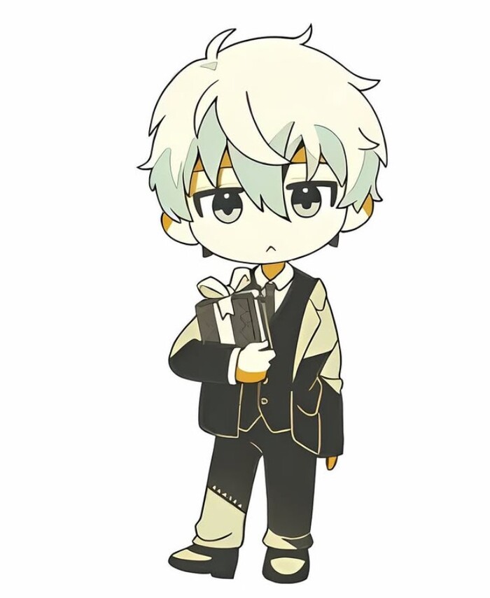 chibi nam ngầu đơn giản