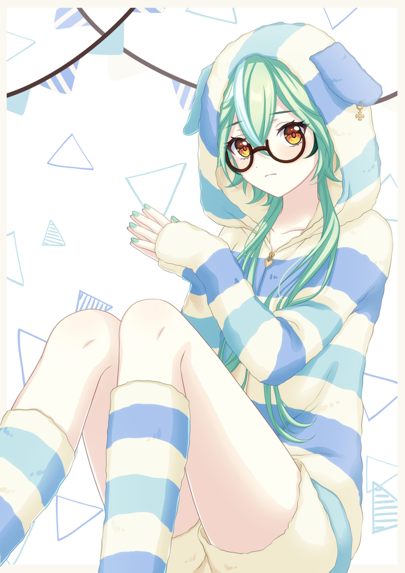 hinh nền chibi đeo kính